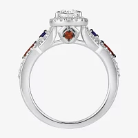 Infinity Star Lab Grown Diamonds Womens 1 1/2 CT. White Diamond 14K Gold Spiderman Side Stone Engagement Ring