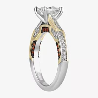 Infinity Star Lab Grown Diamonds Womens 1 3/4 CT. White Diamond 14K Two Tone Gold Iron Man Side Stone Engagement Ring