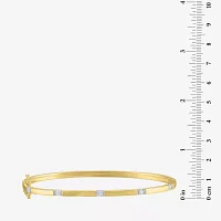 Diamond Addiction (G-H / I1-I2) 1/4 CT. T.W. Lab Grown White Diamond 14K Gold Over Silver Sterling Silver Bangle Bracelet