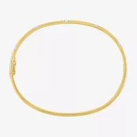 Diamond Addiction (G-H / I1-I2) 1/ CT. T.W. Lab Grown White Diamond 14K Gold Over Silver Sterling Silver Bangle Bracelet