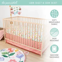 The Peanutshell Floral Play Mat & Security Blanket 4-pc. Crib Bedding Set