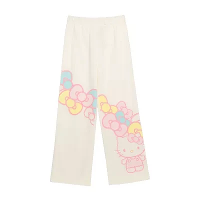 Little & Big Girls Hello Kitty Mid Rise Wide Leg Pull-On Pants