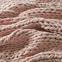 Madison Park Chenille Chunky Knit Lightweight Throw