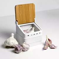 Design Imports Stoneware Garlic Keeper