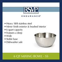 Design Imports Stainless Steel 6-qt. Mixing Bowl