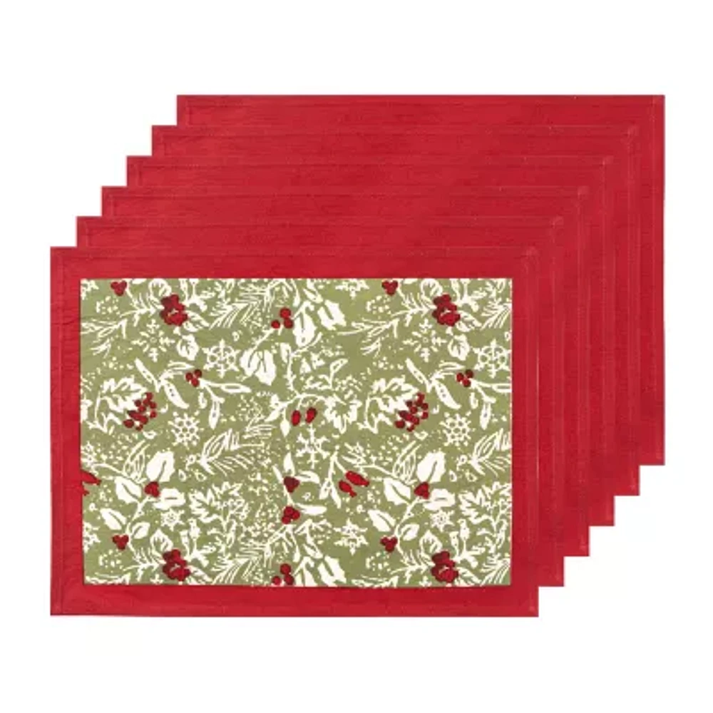 Couleur Nature Baies De Houx 6-pc. Placemats