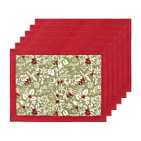 Couleur Nature Baies De Houx 6-pc. Placemats