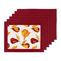 Couleur Nature Orchard Pear 6-pc. Placemats