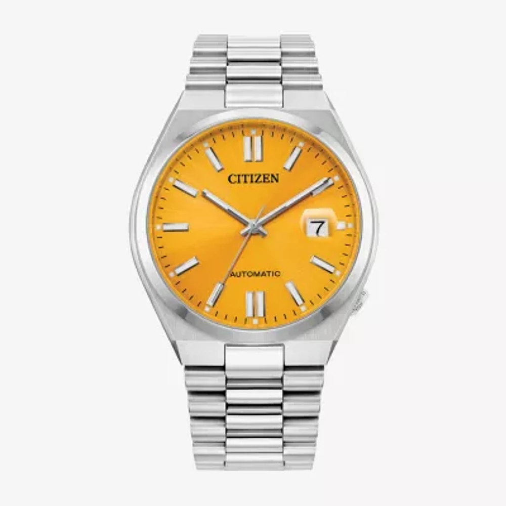 Citizen Tsuyosa Mens Automatic Silver Tone Stainless Steel Bracelet Watch Nj0150-56z