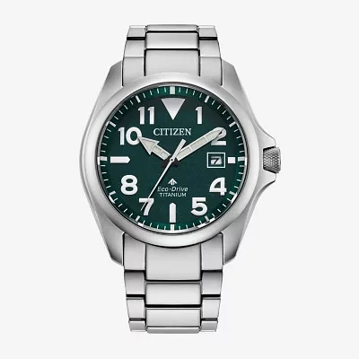 Citizen Promaster Land Mens Silver Tone Bracelet Watch Bn0241-59w