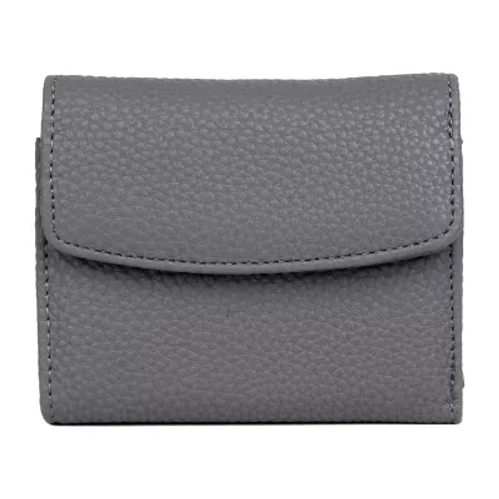 Julia Buxton Mini Trifold Womens RFID Blocking Wallet