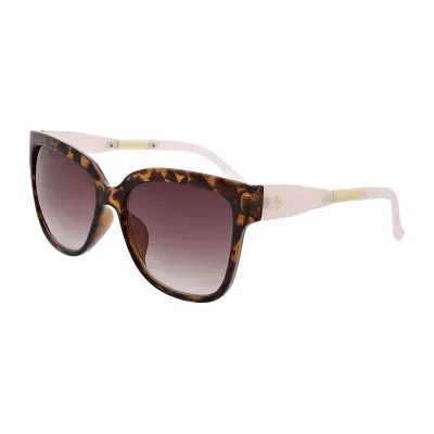 Adrienne Vittadini Oversized Deep Catty Square Temples Design Womens UV Protection Square Sunglasses