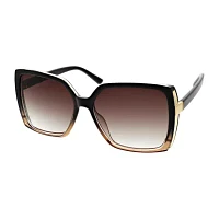 BCBGeneration Glam With Dark Brown Metal Accent Womens UV Protection Square Sunglasses