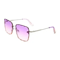BCBGeneration Silver Beveled Square Womens UV Protection Square Sunglasses