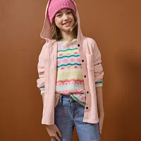 Thereabouts Little & Big Girls Lightweight Waffle Shirt Jacket