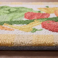 Loloi Vegetable Garden Hand Hooked with Memory Foam 18"X30" Kitchen Mat