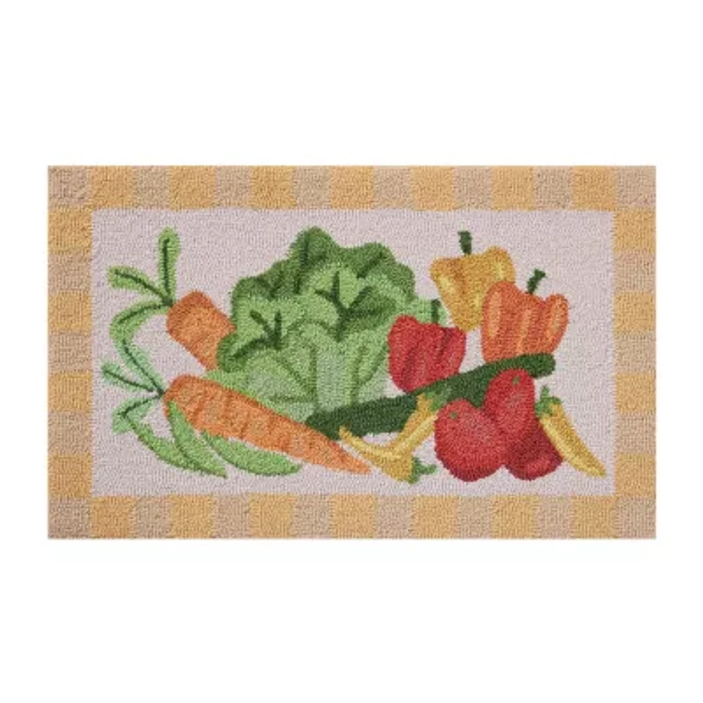 Loloi Vegetable Garden Hand Hooked with Memory Foam 18"X30" Kitchen Mat