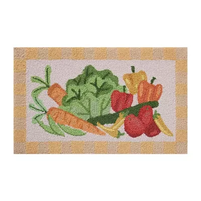 Loloi Vegetable Garden Hand Hooked with Memory Foam 18"X30" Kitchen Mat