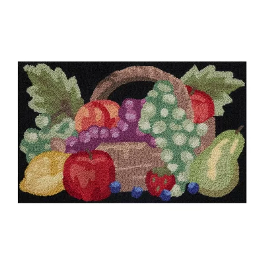 Loloi Fruit Basket Hand Hooked with Memory Foam 18"X30" Kitchen Mat