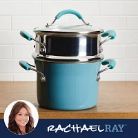 Rachael Ray Cucina Nonstick Saucepot with Steamer and Lid