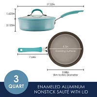 Rachael Ray Cook + Create 3-qt. Non-Stick Saute Pan