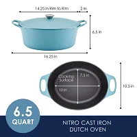 Rachael Ray NITRO Cast Iron 6.5-qt. Dutch Oven with Lid