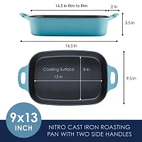 Rachael Ray NITRO Cast Iron 9X13" Roasting Pan