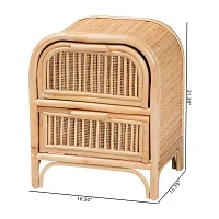 Adrika 2-Drawer Nightstand