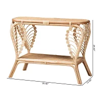 Bastet 2-Drawer Rattan Console Table