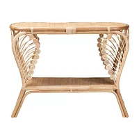 Bastet 2-Drawer Rattan Console Table