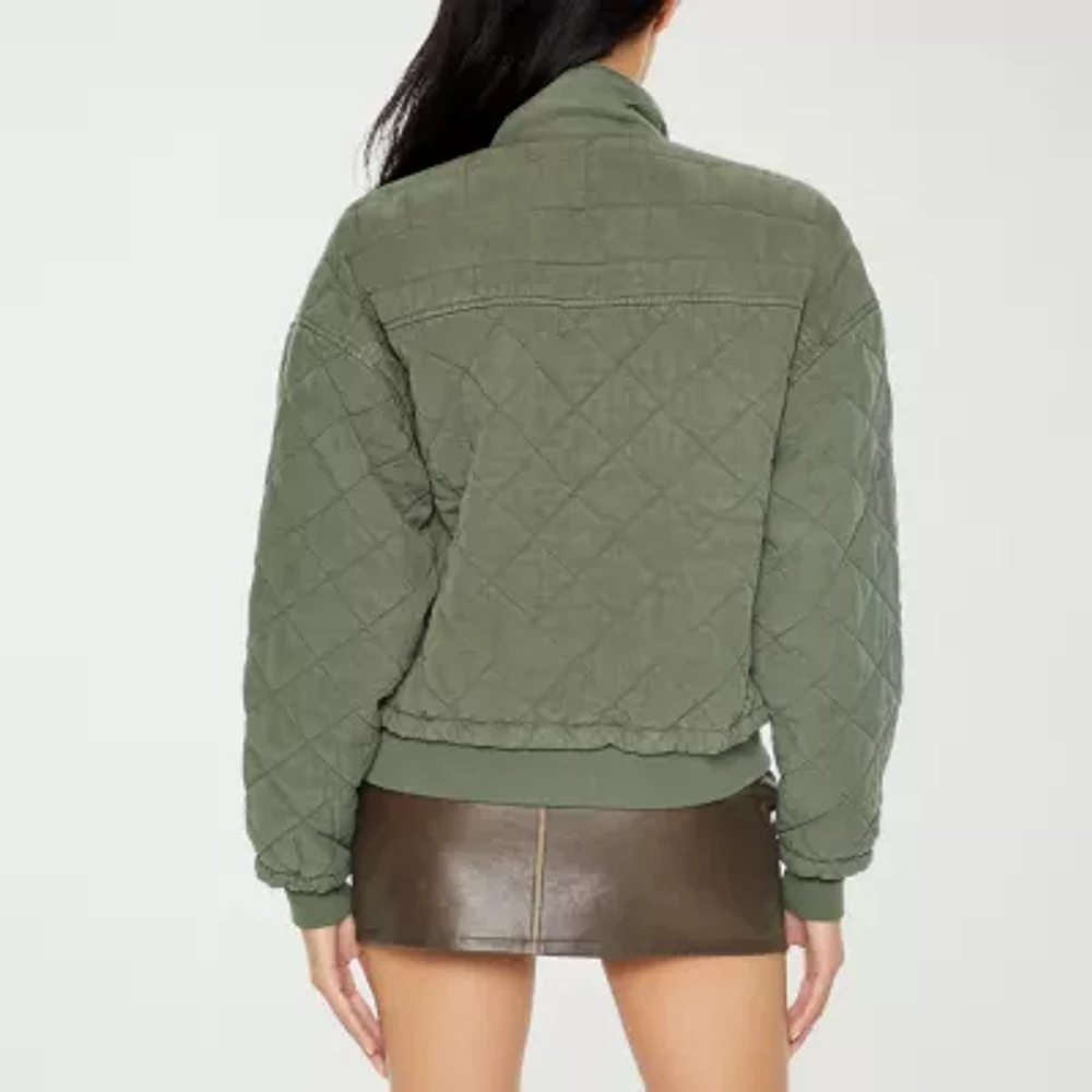 Forever 21 Quilted Lightweight Womens Juniors Bomber Jacket