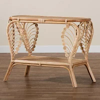 Bastet 2-Drawer Rattan Console Table