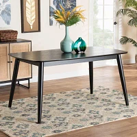 Flora Rectangular Wood-Top Dining Table