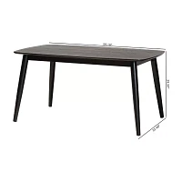 Flora Rectangular Wood-Top Dining Table