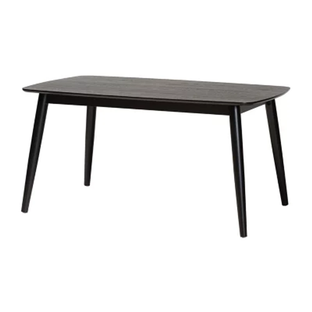 Flora Rectangular Wood-Top Dining Table