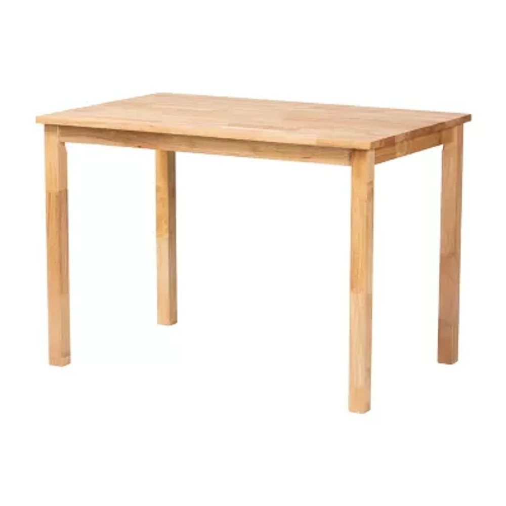 Eveline Rectangular Wood-Top Dining Table