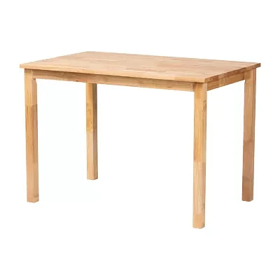 Eveline Rectangular Wood-Top Dining Table