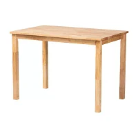 Eveline Rectangular Wood-Top Dining Table