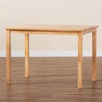 Eveline Rectangular Wood-Top Dining Table
