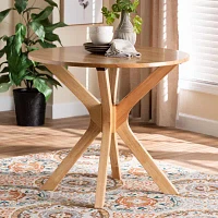 Kenji Round Wood-Top Dining Table