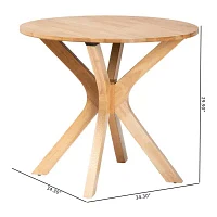 Kenji Round Wood-Top Dining Table