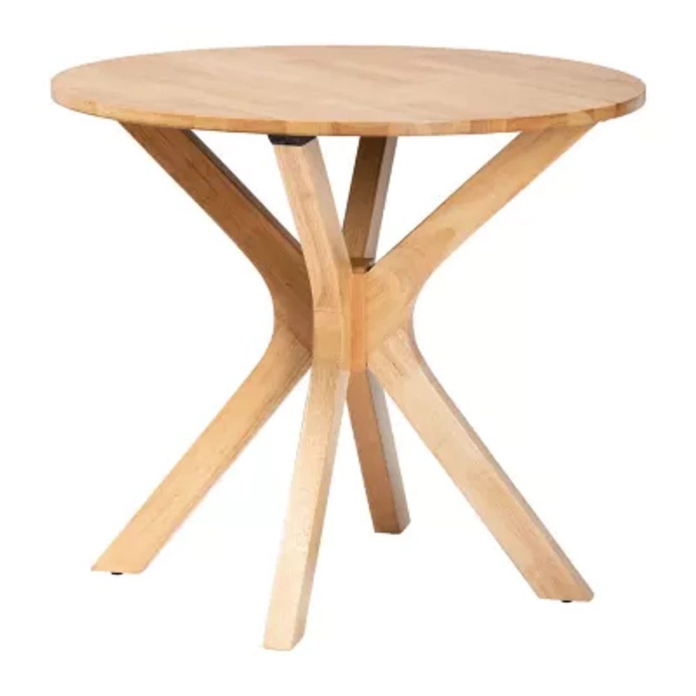 Kenji Round Wood-Top Dining Table