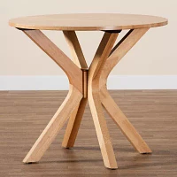 Kenji Round Wood-Top Dining Table