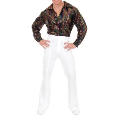 Mens Sequin Disco Shirt Costume