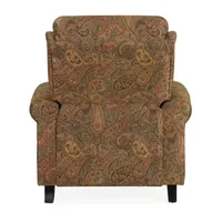 Anna Push Back Roll-Arm Recliner in Paisley Print