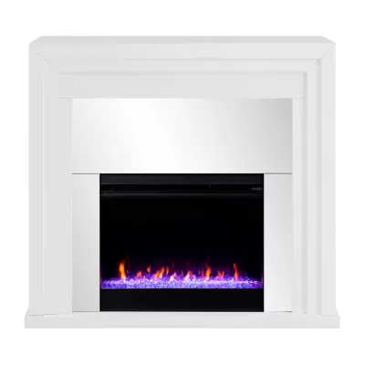 Gadia Mirrored Color Changing Fireplace