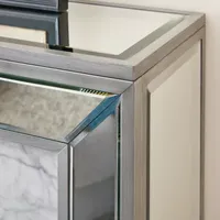 Jadian Mirrored Faux Marbled Fireplace