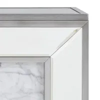 Jadian Mirrored Faux Marbled Fireplace