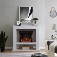 Eldines Stainless Steel Electric Fireplace