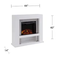 Eldines Stainless Steel Electric Fireplace